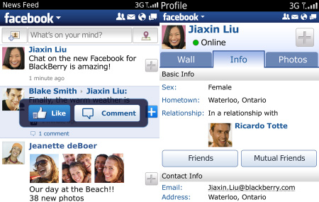 Facebook 2.0 listo para BlackBerry