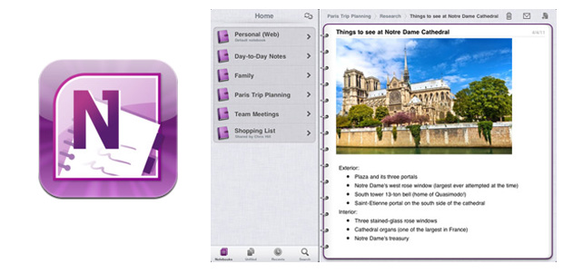 Microsoft OneNote para iPad