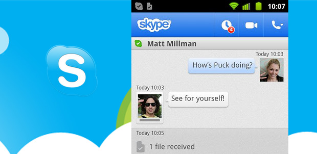 Nueva versión de Skype para Android