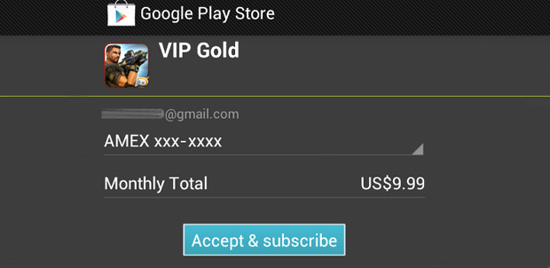 Google Play con suscripciones en Apps