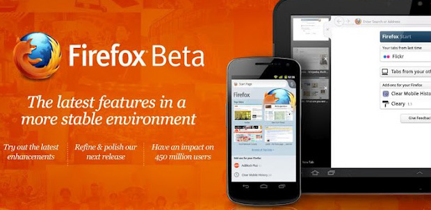 Firefox Beta para Android con Flash