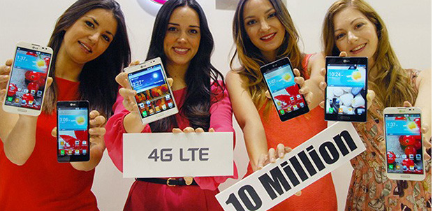 10 millones de smartphones LG LTE