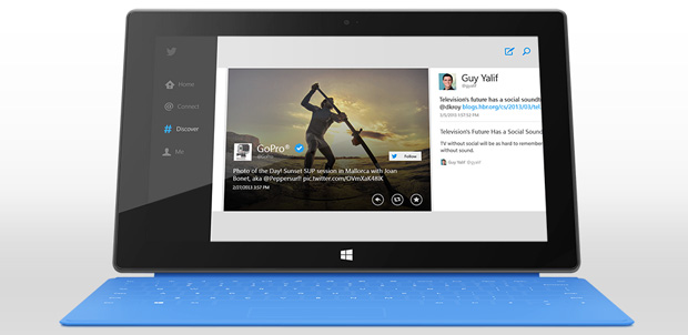 Características de Twitter en Windows 8