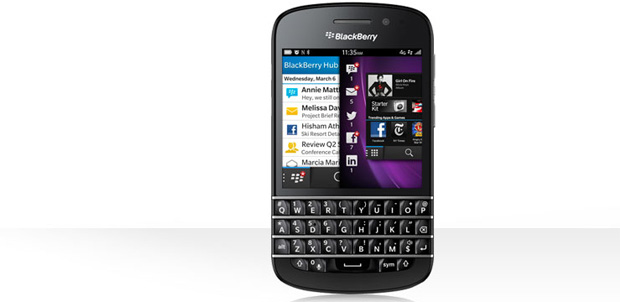 BlackBerry Q10 con el sistema BB10