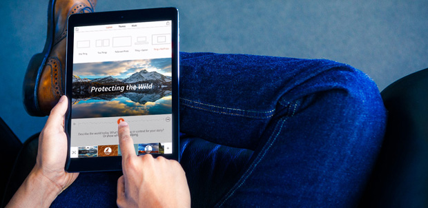 Adobe Voice permite crea historias en iPad