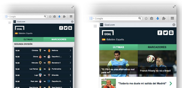 Añade la información de Goal.com a Firefox