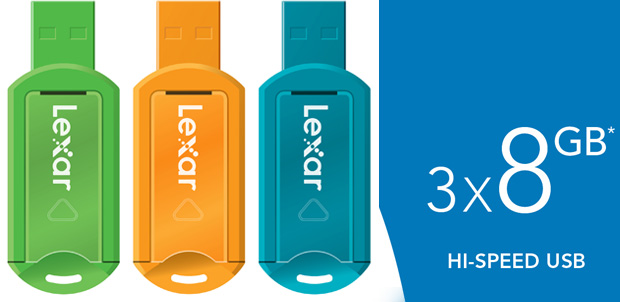 Los JumpDrive V20 con 8GB llenos de color