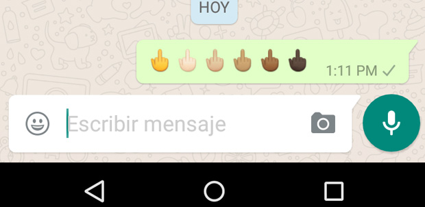 WhatsApp te permite pintar dedo y silenciar a las personas