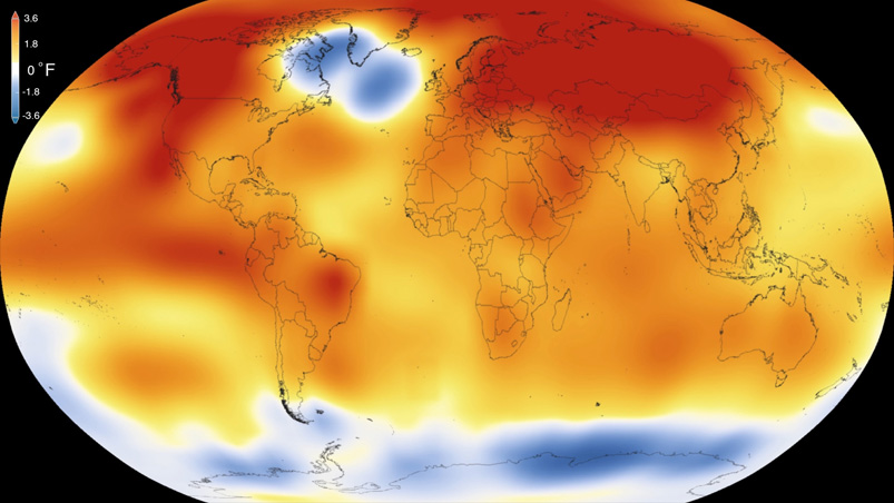 2015 fue el año más caluroso desde 1880