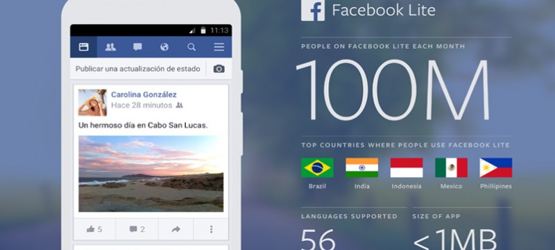 Facebook Lite 100 m