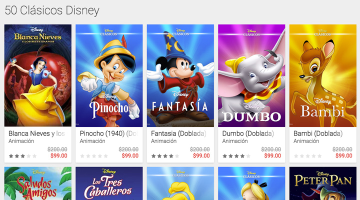 50 Clasicos Disney Google Play