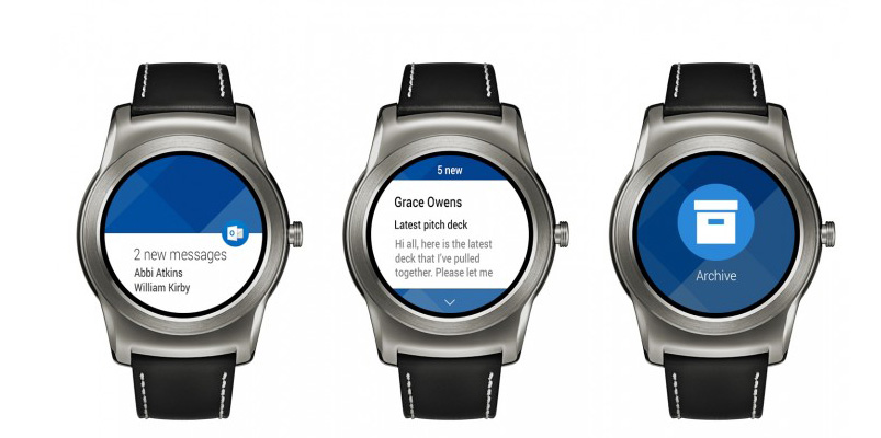 Outlook ya está disponible para Android Wear