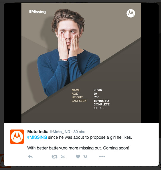 Moto #Missing bateria