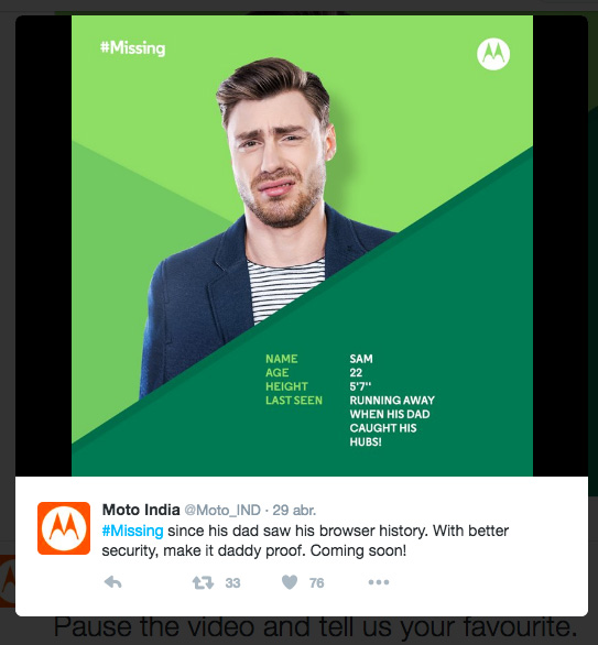 Moto #Missing seguridad