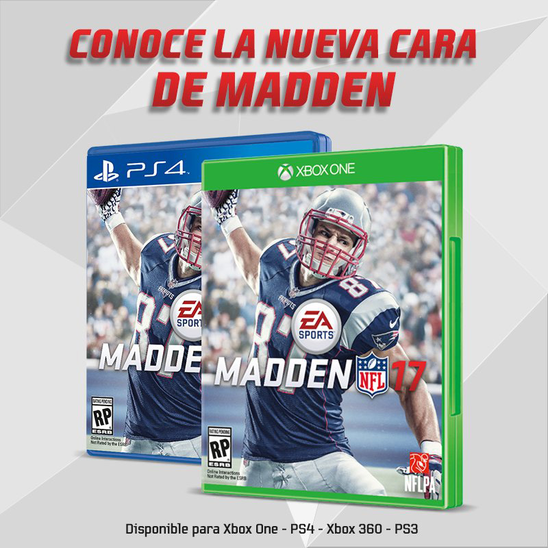 Rob Gronkowski portada Madden NFL 17