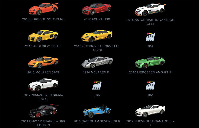 Project Cars 180 coches