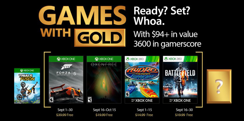 Xbox anuncia los títulos Games With Gold para septiembre 2017