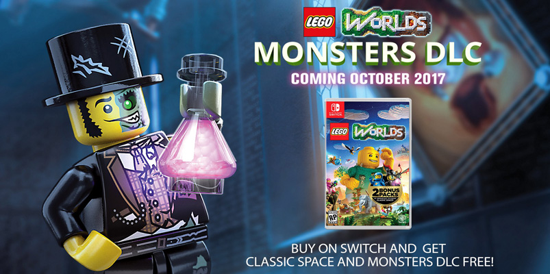 El nuevo DLC Monsters de LEGO Worlds llegará en octubre