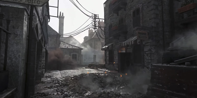 Así de espectacular se ve el clásico mapa Carentan en CoD: WWII