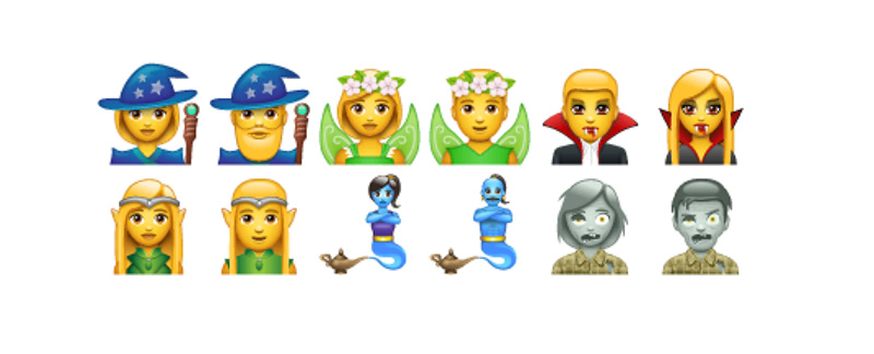 Emojis fantasia WhatsApp 2017