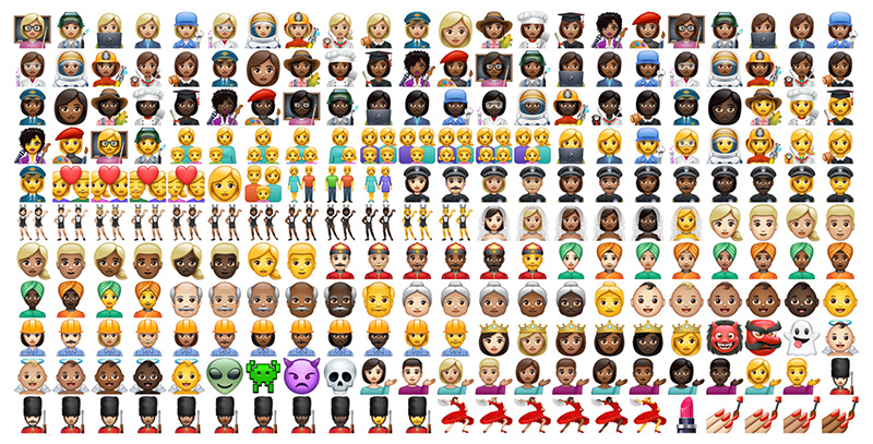 Emojis personajes WhatsApp 2017