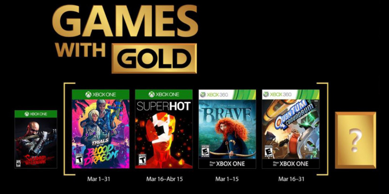 Aquí tienes los Games with Gold que llegan en marzo 2018