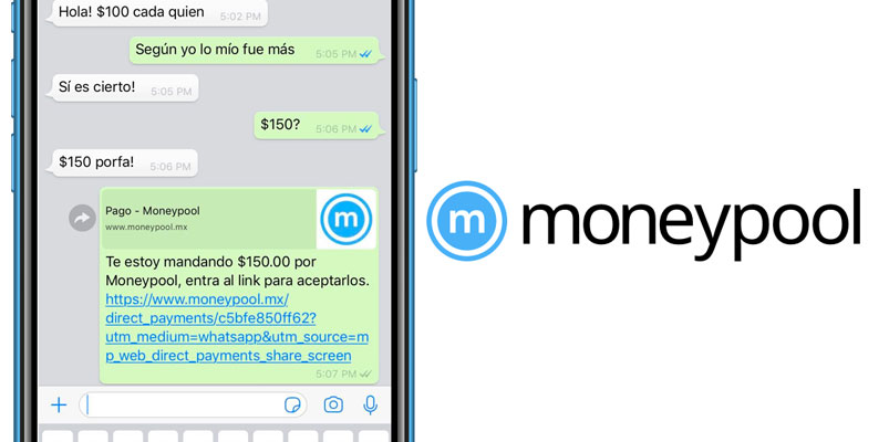 Con Moneypool y WhatsApp, podrás pagarle o cobrarle a tus amigos