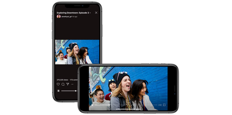 IGTV ya permite compartir videos en formato horizontal