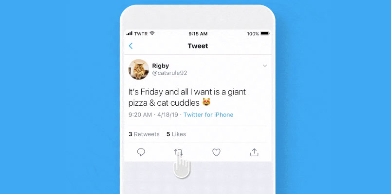 Twitter ya permite incluir GIFs, videos o fotos en los retuits