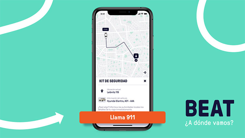 Boton emergencia Beat pasajeros