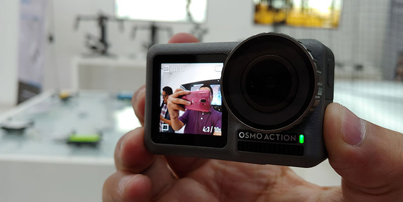 DJI Osmo Action primer contacto pantalla frontal