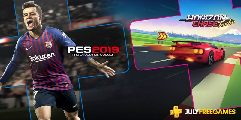 PES 2019 y Horizon Chase Turbo llegan en julio a Playstation Plus