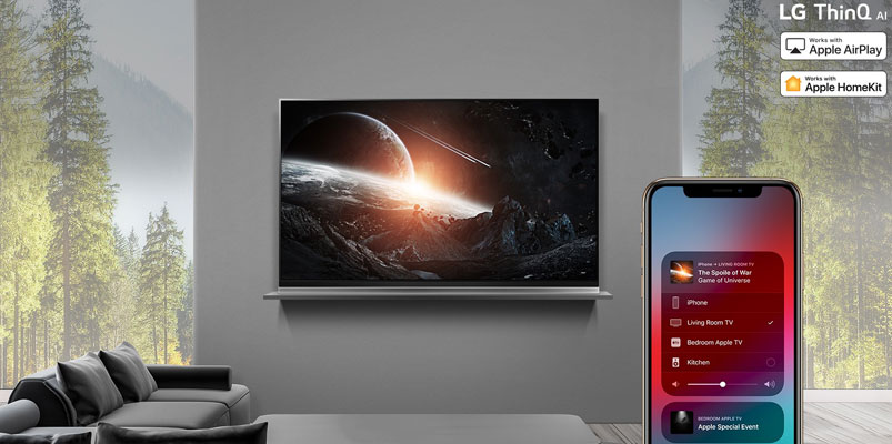 Apple AirPlay 2 y HomeKit llegan a los LG TV AI ThinQ 2019