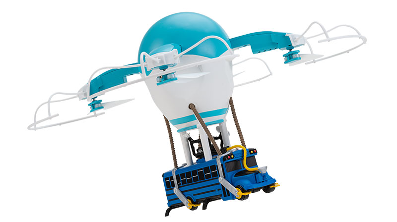 Drone Autobus de batalla Fortnite volando