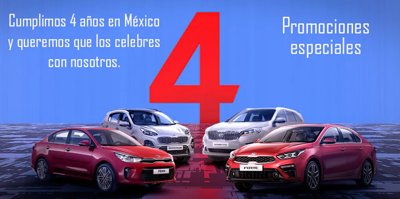 KIA cumple 4 años en México y aquí las promociones que lo celebran