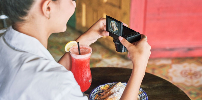 Sony RX100 VII comida