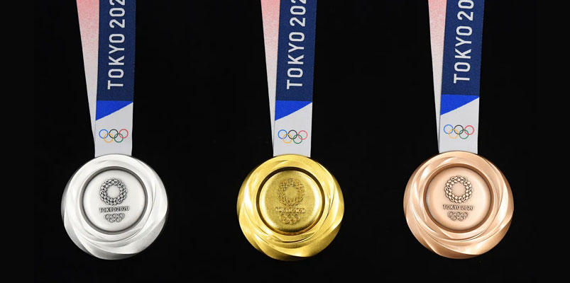 El diseño final de las medallas sustentables para Tokio 2020