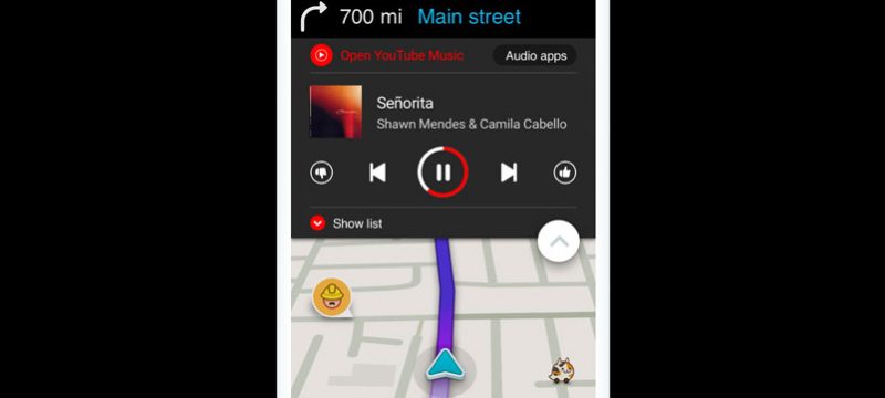 YouTube Music Waze