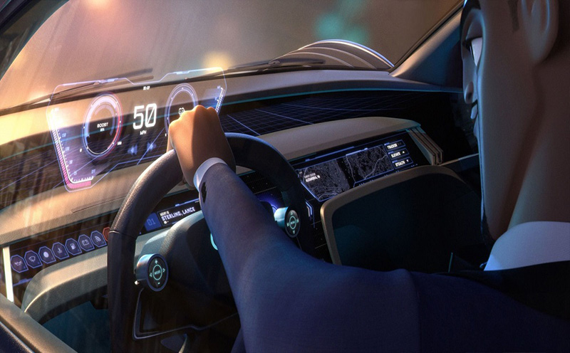 Audi RSQ e-tron Lance Sterling tablero