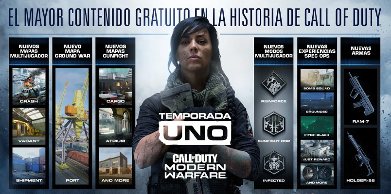 Prepárate para el mayor contenido gratuito en un Call of Duty