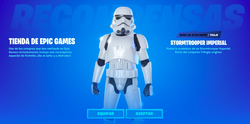 Llega el skin de Stormtrooper Imperial a Fortnite y está increíble