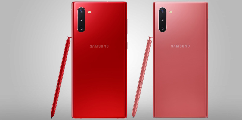 Samsung Galaxy Note 10 estrena el Rojo Aura y Rosa Aura