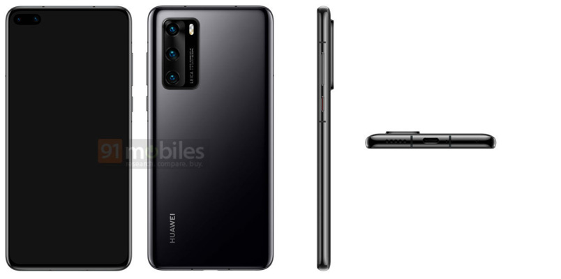 Huawei P40 renders leak
