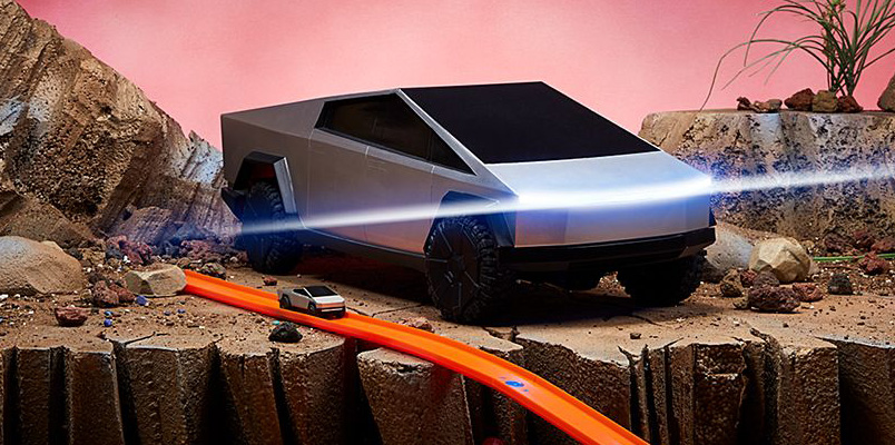 Hot Wheels Tesla Cybertruck Edicion Limitada y 3 pulgadas