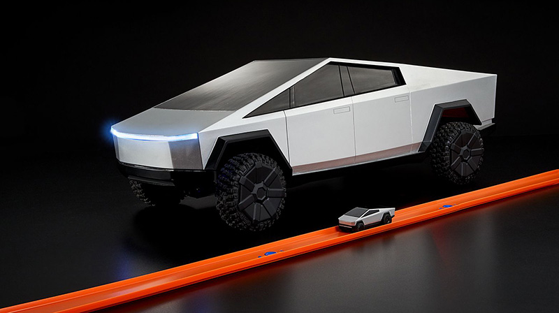 Hot Wheels Tesla Cybertruck electrico
