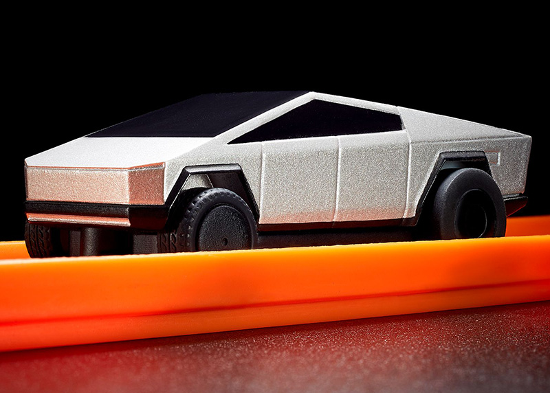 Hot Wheels Tesla Cybertruck pista 3 pulgada frente