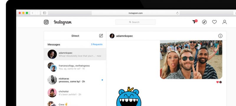 Instagram Mensajes directos web