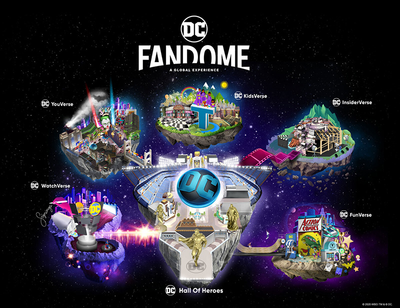 DC FanDome mapa