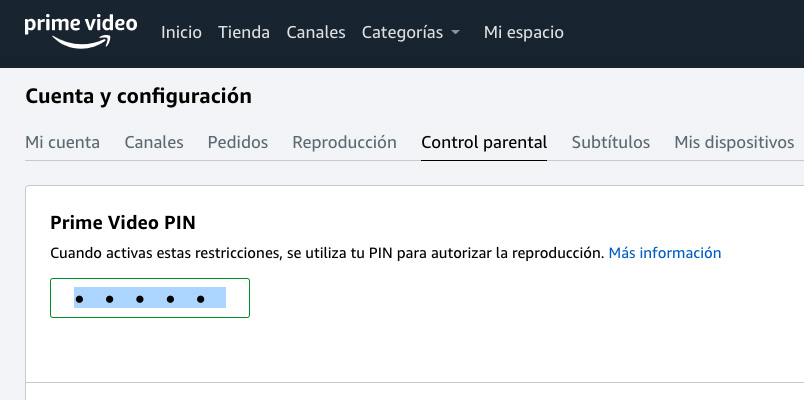 ¿Cómo configurar un PIN en Amazon Prime Video?