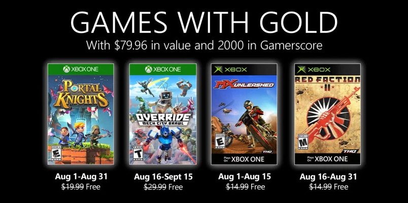 Games with Gold agosto 2020